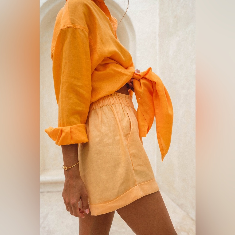 GABRIELLA Made In Italy Linen Shorts